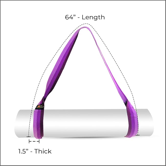 Yoga Mat Carrier Strap | Adjustable Mat Holder Sling for Carrying Mats | Thick & Comfy Texture | Yoga Mat Strap - Bloomnest