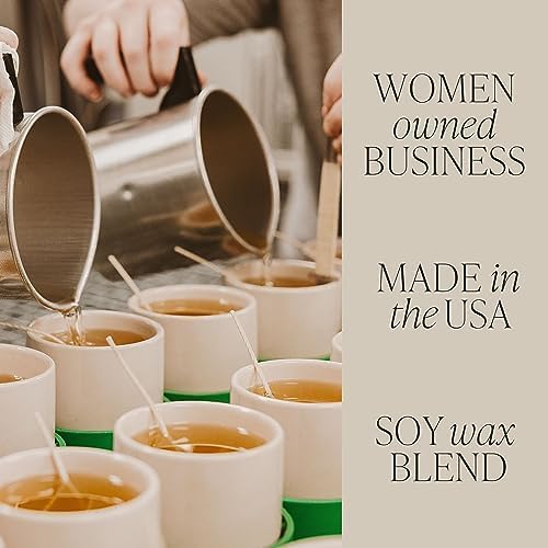 Sweet Water Decor Luxury Getaway Scented Candles - Soy Candles with Lemon, Cedarwood, Cinnamon, Vetiver, Amber & Musk Home Scent - Candle Wax with 40 Hours Burn Time - 9Oz Gold Lid Clear Jar Candles - Bloomnest