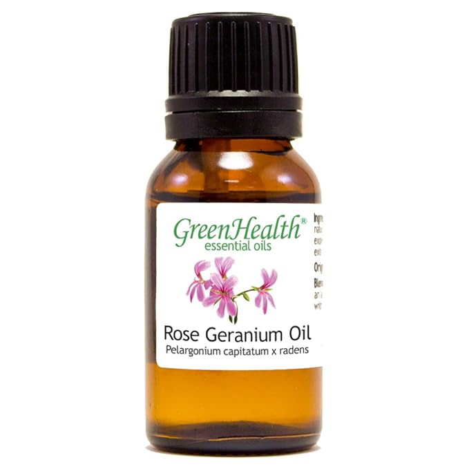 GreenHealth - Rose Geranium 100% Pure Therapeutic Grade Essential Oil -15ml Greenals
