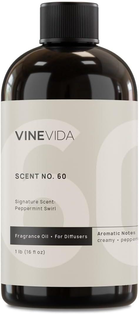 VINEVIDA [16 Fl Oz] Peppermint Swirl Fragrance Oil for Cold Air Diffusers, Essential Oils for Diffuser Oil Refill & Air Freshener Room Spray - Bloomnest