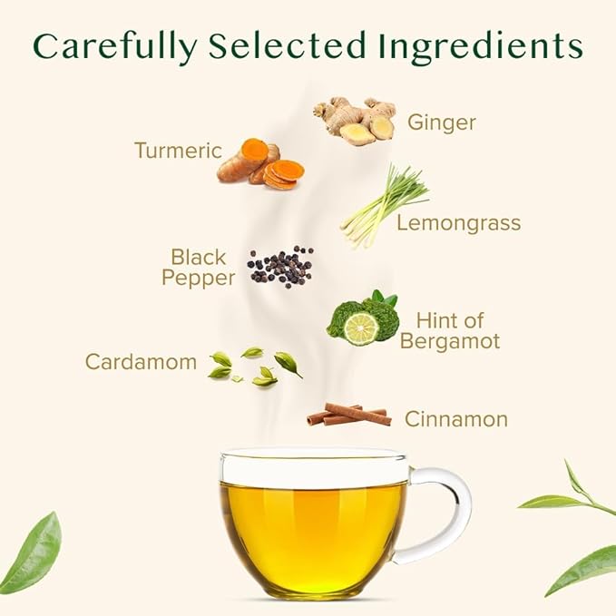 VAHDAM, Turmeric Spice Herbal Tea (50+ Cups, 3.5 oz) Caffeine Free, Non GMO, Gluten Free | 100% Pure Herbal Tisane - Savory & Spicy | Whole Loose-Leaf, Vacuum Sealed for Freshness - Bloomnest