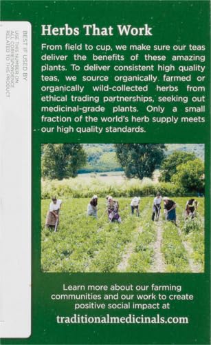 Traditional Medicinals Organic, Lemon Balm - Supports Stress Relief & Digestive Health - Kosher, Non-GMO, Caffeine-Free, Compostable - 16 Tea Bags - Bloomnest