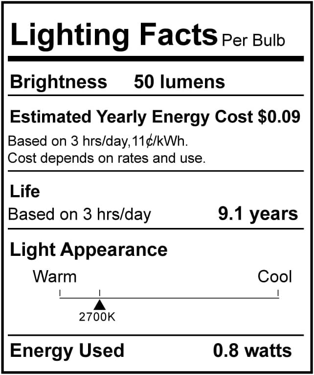 Meconard C9 Led Replacement Christmas Light Bulbs, C9 Shatterproof Led Bulbs for Christmas Indoor Outdoor String Lights,E17 Intermediate Base, Commercial Grade Holiday Bulbs, Warm White, 50Pack - Bloomnest