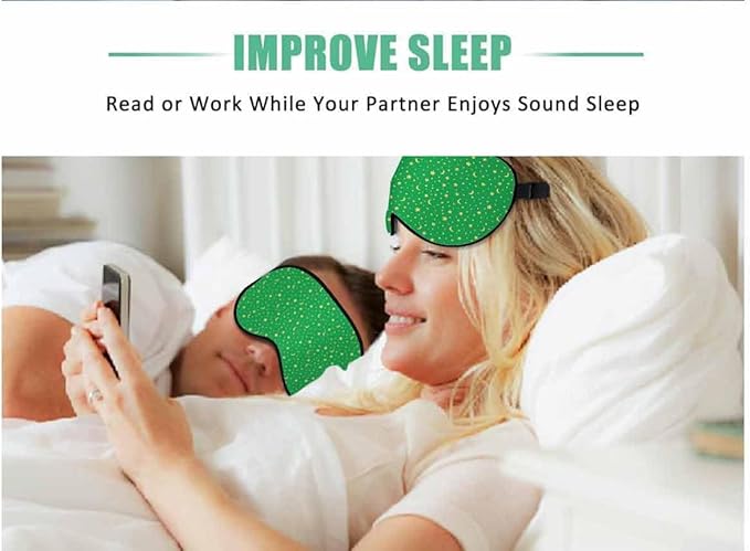 Celestial Sleep Eye Mask Gold Stars Moon Men Women Sleep Mask with Adjustable Strap Eye Cover Eye Shade for Travel, Nap,Meditation - Bloomnest