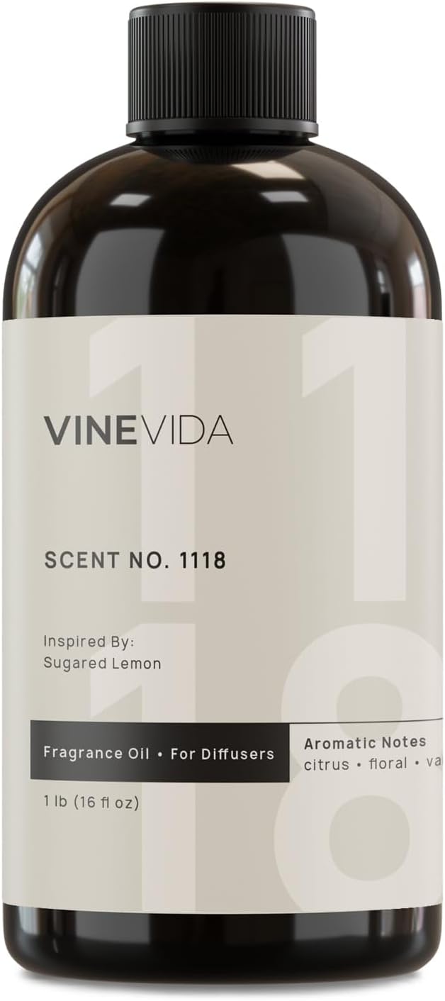 VINEVIDA [16 Fl Oz] Scent NO. 1118 Fragrance Oil for Cold Air Diffusers, Aromatic Notes of Citrus, Green, Floral, Sugar & Vanilla Essential Oils for Diffuser Oil Refill & Air Freshener Room Spray - Bloomnest