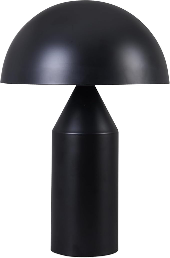 Brightech Venus 14" Globe Table Lamp – Modern Mid-Century Lamp with Golden Metal Shade – Nightstand, Bedside, Desk & Accent Table Lighting for Bedroom, Living Room & Office Décor - Black - Bloomnest