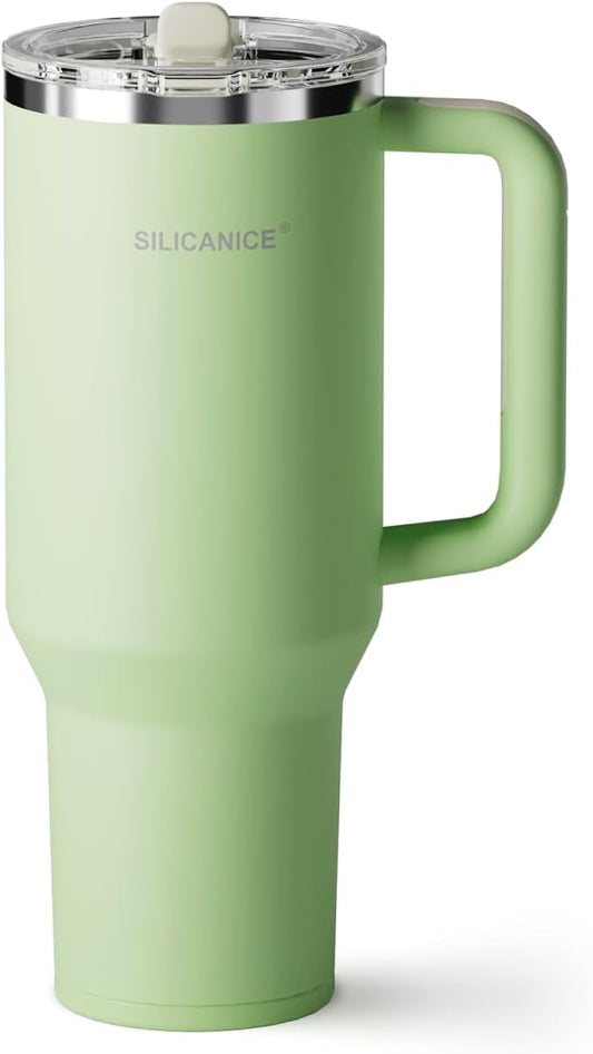 Easy Clean Pro Tumbler - 40 oz Water Bottle with Handle & Quick-Disassemble Flip Straw, Leak Resitance,Double Wall Insulated Stainless Steel, Dishwasher Safe, BPA-Free,Gifts for Women & Men - Bloomnest