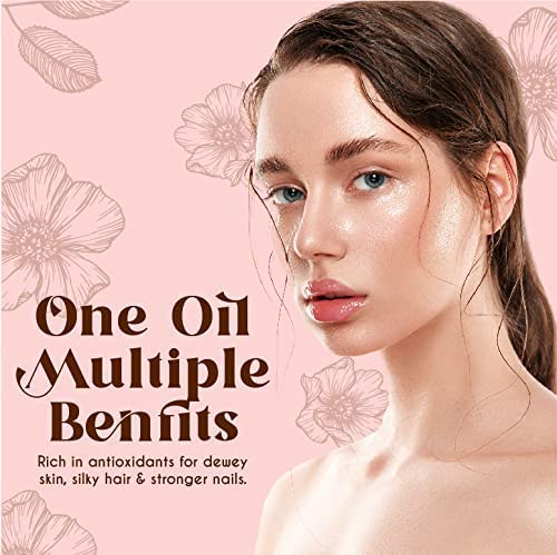 BEAUTE DE PROVENCE Multi-Use Oil for Face, Body and Hair - Organic Blend of Apricot, Vitamin E and Sweet Almond Oil Moisturizer for Dry Skin, Scalp and Nails - Rose Petals, and Bergamot Essential Oil - 4 Fl Oz - Bloomnest
