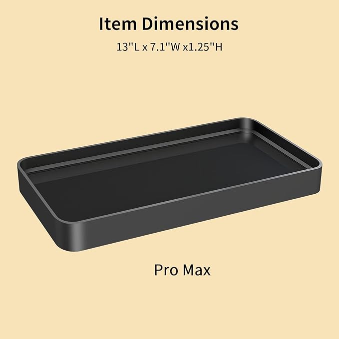 YUMORE Counter Organizer for Bathroom Decor,Bathroom Organizer Countertop,Tempered Glass Storage Shelves, Makeup Tray for Vanity & Bathtub (1 Tier-Pro Max) - Bloomnest