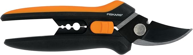 Fiskars Floral Pruning Shears - Plant Cutting Scissors/Garden Clippers For Deadheading and Working with Flowers - Black/Orange - Bloomnest
