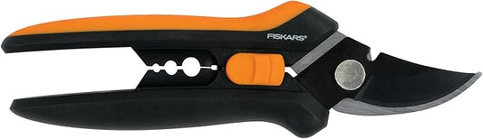 Fiskars Floral Pruning Shears - Plant Cutting Scissors/Garden Clippers For Deadheading and Working with Flowers - Black/Orange - Bloomnest