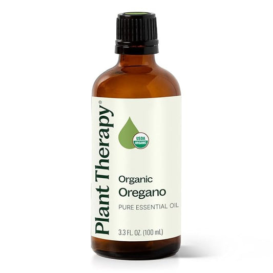Plant Therapy Organic Oregano Essential Oil 100% Pure, USDA Certified Organic, Undiluted, Natural Aromatherapy, Therapeutic Grade 100 mL (3.3 oz) - Bloomnest