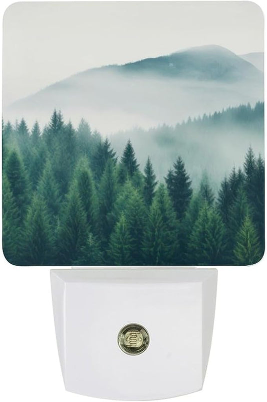Mountain Forest Night Light, Plug into Wall Decor Nightlights for Bedroom, Bathroom, Hallway, Kitchen, with Dusk to Dawn Light Auto Sensors LED Night Lights for Boys Girls Women Men Room Gifts - Bloomnest