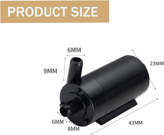 3PCS DC 3-5V USB Micro Submersible Mini Water Pump,Small Aquarium Pump for Fish Tank Aquariums Pond Fountain Hydroponics Garden (Black) - Bloomnest