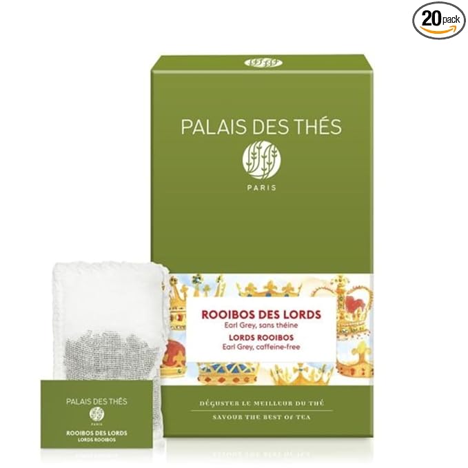 Palais des Thés - Rooibos of Lords - Caffeine-Free Rooibos Earl Grey with Bergamot - Premium Tea Bags, Serves 20 Cups - Bloomnest