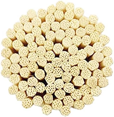LOVSPA Reed Diffuser Sticks, Set of 80 Wood Rattan Replacement Reed Sticks for Diffuser Oil Bottles, 10 Bundles of 8 (8 inch) - Bloomnest