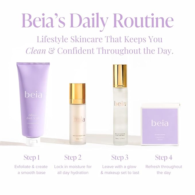 Beia Setting Spray with Hyaluronic Acid for Sensitive Skin - Hydrating Face Mist for Early Morning & Post Shower Glow - Moisturizing Finishing Spray for Makeup - Non Comedogenic Travel Size 0.5 Fl Oz - Bloomnest