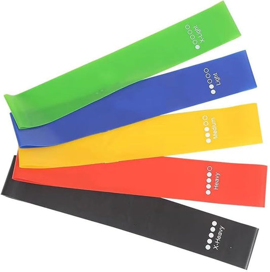 Cekaso Resistance Exercise Bands with 5 Resistance Levels for Strength Training and Physical Therapy, 5 vary - Bloomnest