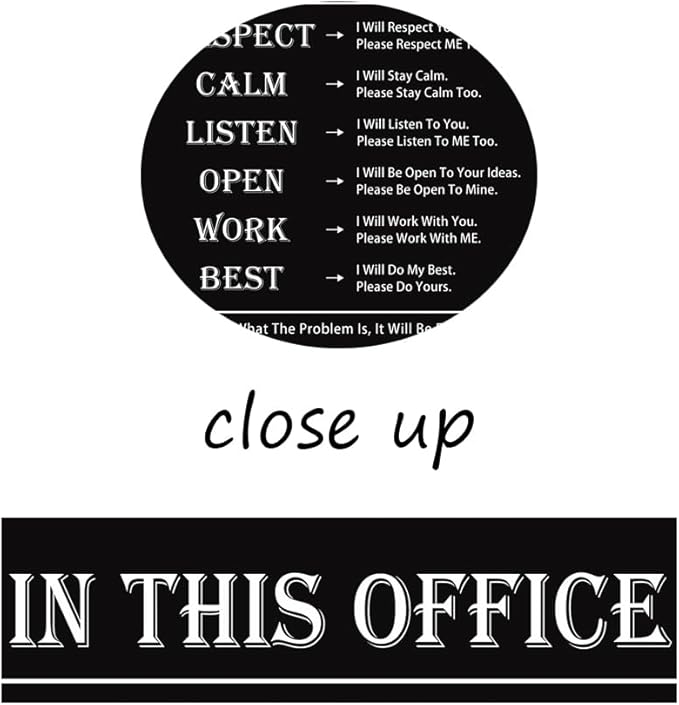 Inspirational Office Decor Wall Art In This Office Quote Canvas Painting Prints for Home Wall Decor Framed Motivational Painting Poster Artwork Living Room Gym Bedroom Framed[18''W x 24''H] - Bloomnest