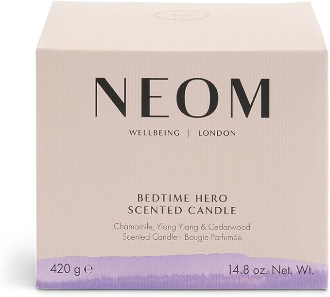 NEOM- Bedtime Hero Scented Candle, 3 Wick | Chamomile & Ylang Ylang | Essential Oil Aromatherapy Candle | Scent to Sleep - Bloomnest