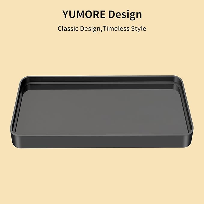 YUMORE Counter Organizer for Bathroom Decor,Bathroom Organizer Countertop,Tempered Glass Storage Shelves, Makeup Tray for Vanity & Bathtub (1 Tier-Pro Max) - Bloomnest