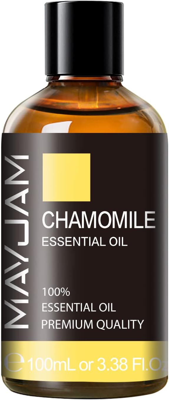 Chamomile Essential Oil(100ml) - MAYJAM 3.38fl.oz Pure Essential Oils - Use in Aromatherapy, Massage Blend & Diffusers - Chamomile Oil - Bloomnest