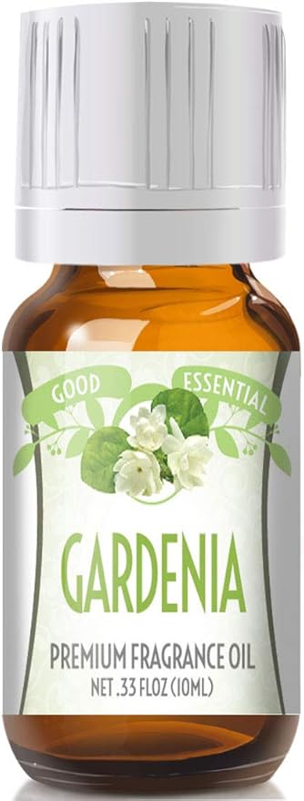 Good Essential Professional Gardenia Fragrance Oil (10ml / 0.33 fl oz) for Diffuser, Lotion, Perfume, Candle, Soap Making & Aromatherapy GoodEssential