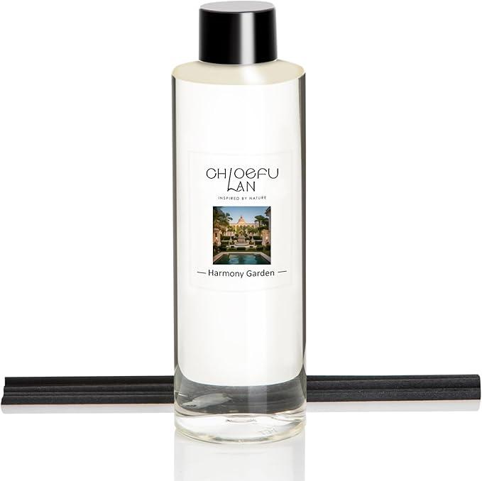 Chloefu LAN Harmony Garden Scented Oil Diffuser Refill 6.76 fl oz Crisp Botanical Aromatherapy Oil for Bedroom & Patio Outdoor-Inspired Air Freshener, 0% Alcohol, Unique Blend to Relieve Stress - Bloomnest