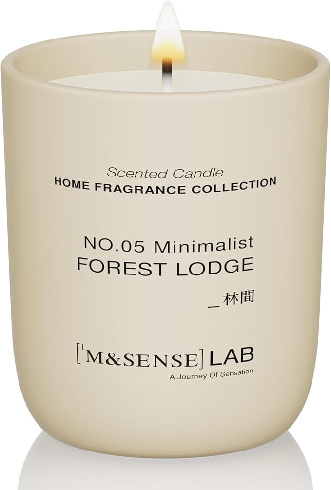 M&SENSE Natural Soy Candle| Forest Lodge | 5.3 oz | Minimalist Scented Candle for Relaxation, Gifting, Home Décor | for Bedroom, Office, Party Small - Bloomnest