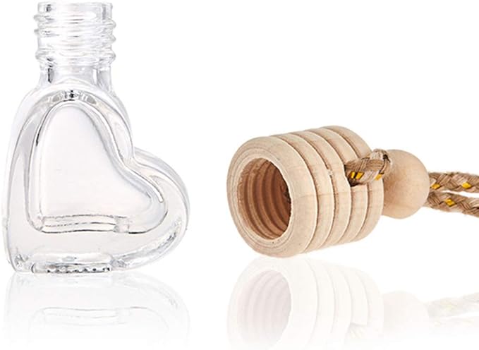 Car Aromatherapy Essential Oil Diffuser, 10 Pack Car Air Freshener Hanging Perfume Bottle Fragrance Decor Accessories Auto Window Ornament (heart) - Bloomnest