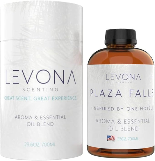 Levona Scent Essential Oil - Fresh Aroma for Home, Office, Hotel & Spa, Perfect in Humidifiers and Diffusers, Luxury Fragrance, with Cucumber Water, Orange, Melon Notes - 700ml/ 23 fl oz, Plaza Falls - Bloomnest