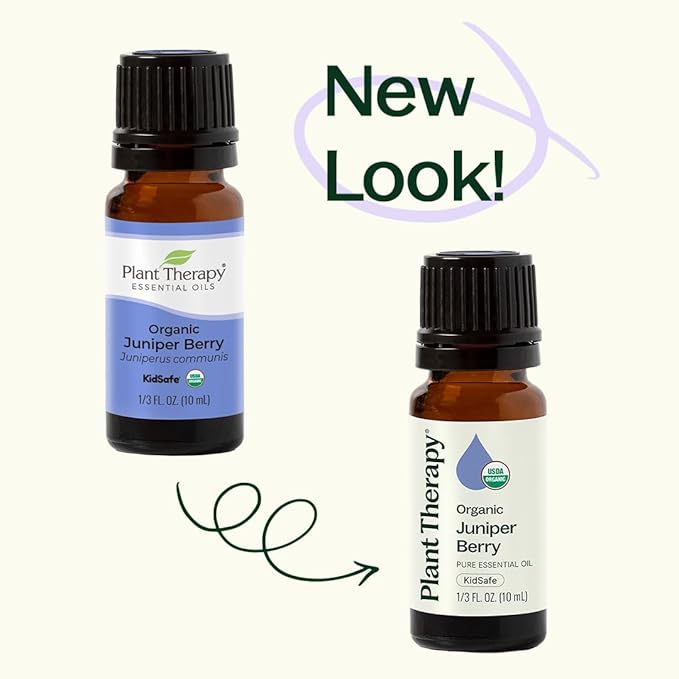 Plant Therapy Organic Juniper Berry Essential Oil 100% Pure, Undiluted, Natural Aromatherapy, Therapeutic Grade 10 mL (1/3 oz) - Bloomnest
