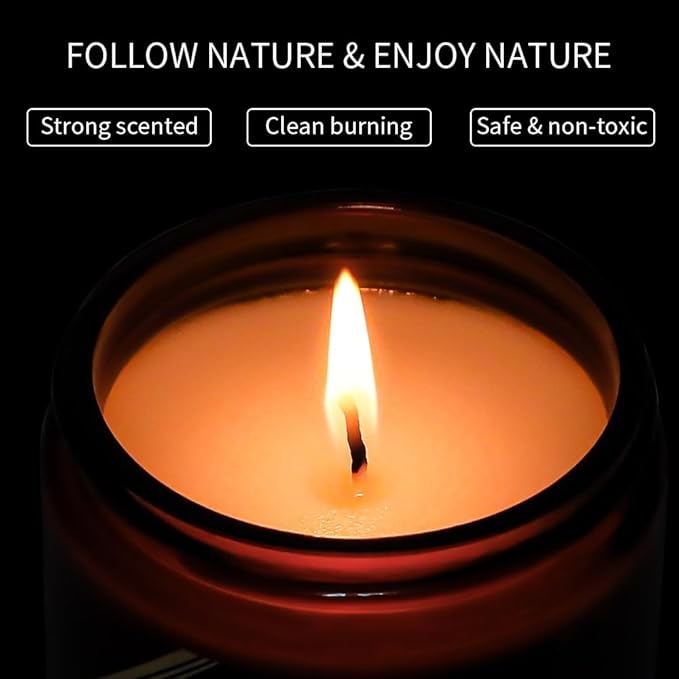 Men Candles, 4 Pack Scented Candle Set - 28oz 300 Hours Long Lasting Candles for Home Scented, Gifts for Men, Birthday, Christmas Day, Anniversary,Jasmin/Oud/Sandalwood/Mahogany - Bloomnest