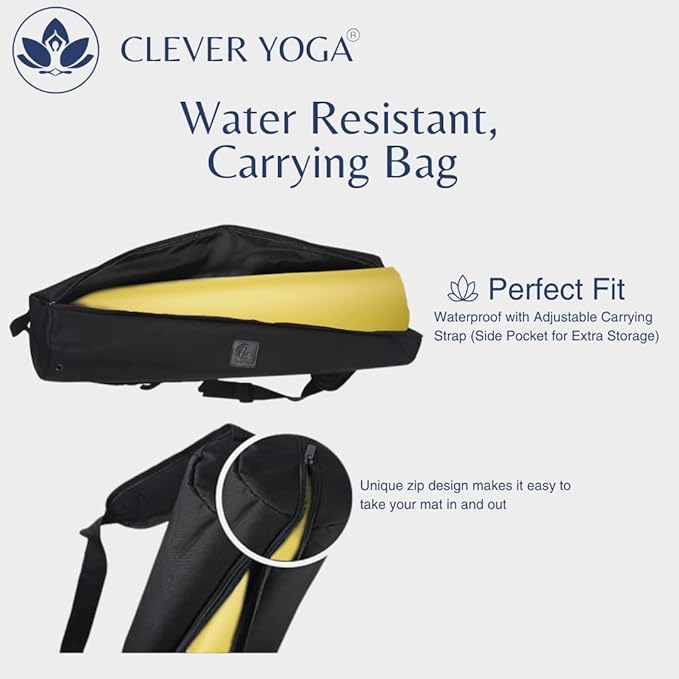 Clever Yoga Liquid Balance Thick Yoga Mat - Pro Exercise Yoga Mat with Non-Slip Surface for Home Gym, Earth-Friendly & Recyclable Pilates and Workout Pad Women & Men, 4.5 mm - Bloomnest