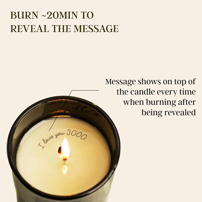 French Vanilla Candle Gifts for Her Creamy Vanilla Scented Candles 100% Soy Candle with Premium Gift Box with Black Ribbon I Candles for Women and Men - Bloomnest