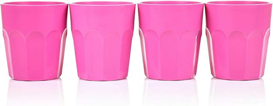 Mintra Home Unbreakable Drinking Cups and Tumblers 4PK - Shatterproof, BPA Free, Reusable, Party Cups, BBQ, Colorful Set, indoors and outdoors (Purple, Small - 12oz) - Bloomnest