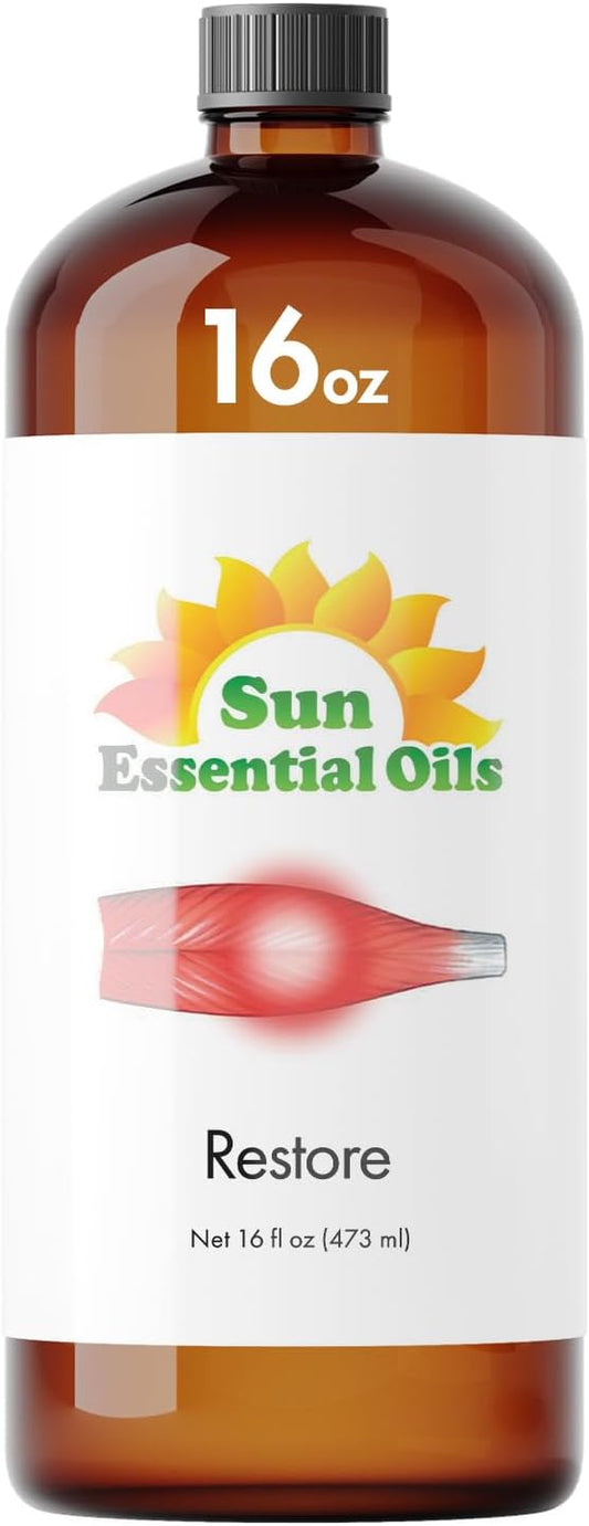 Sun Essential Oils Deep Muscle Ease Blend Essential Oil 16oz for Aromatherapy Diffuser, and Muscle Ease - Bloomnest
