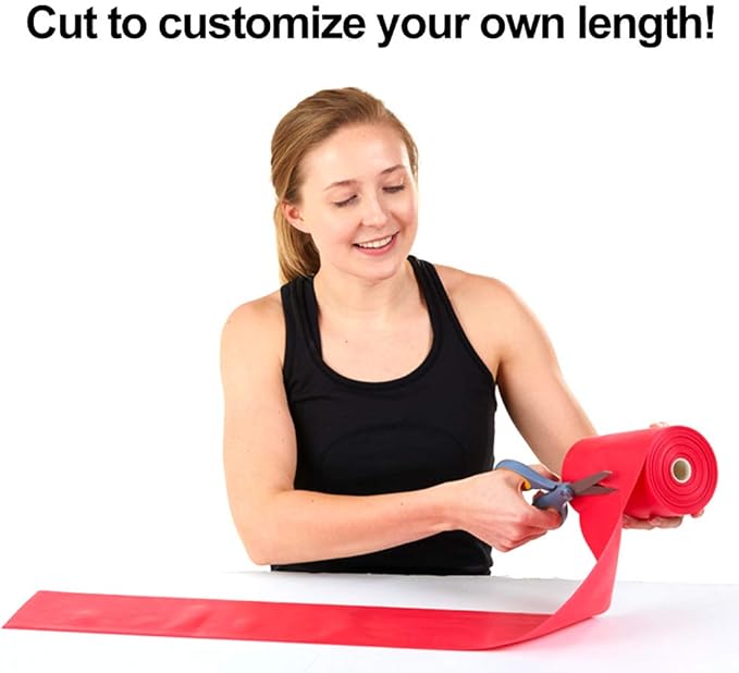 Resistance Band for Working Out - 8,16,24 Yard Resistance Bands Bulk Rolls - 10 Strengths in Light Medium and Heavy Exercise Bands - Latex Free Workout Bands Including iPhone App and e-Book - Bloomnest