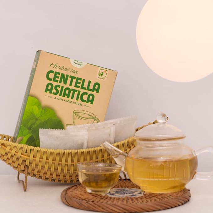NMPT Centella Asiatica Leaf Tea, 100% Hand Pick, Organic Herbal Tea, 40 Count, Freeze Drying, Gluten Free, Dairy Free, No Sugar Added, Energy Boost & Health Support, 0.07 Oz Each - Bloomnest
