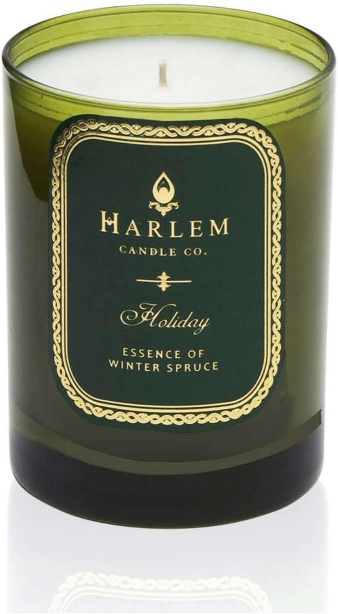 Harlem Candle Co. Holiday Luxury Candle, 11 oz Glass Jar, Double Wick, Soy Wax, Gift Box, Wild Berry, Rose, Absinthe, Angelica, Strawberry Musk, and Birchwood, 80 Hour Burn - Bloomnest