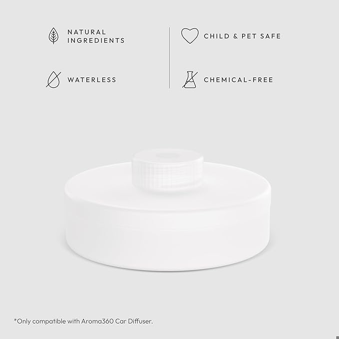 Aroma360 - Smart Car Diffuser Oil - Escapade - Premium Car Air Freshener Cartridge - Lemon, Ocean, Bergamot & Fragrant Jasmine - Essential Oils - Vegan - Aromatherapy - Cars, Trucks, SUVs, RVs & More - Bloomnest