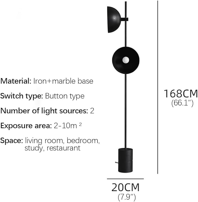 Contemporary Floor Lamp Nordic Creative Simple LED Standing Light for Home Living Room Bedroom Study Hotel (A) - Bloomnest