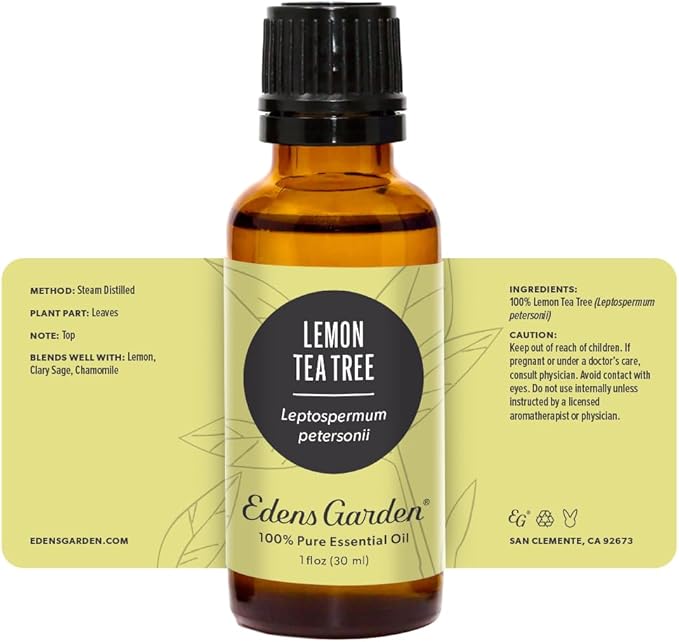 Edens Garden Lemon Tea Tree Essential Oil- 100% Pure Premium Grade, Undiluted, Natural, Therapeutic, Aromatherapy, The Best for Diffuser, Candle, Humidifiers, Kid Safe 30 ml (1 fl oz) EdensGarden