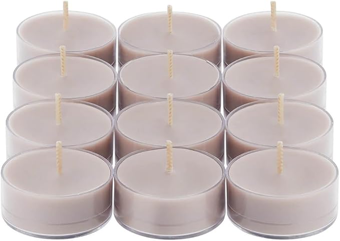PartyLite Set of 12 Tea Lights Candles, White Birch & Currant Scent, Aromatherapy Scented Candles Gift Set, Up to 4 to 6 Hours Burn Time - Bloomnest