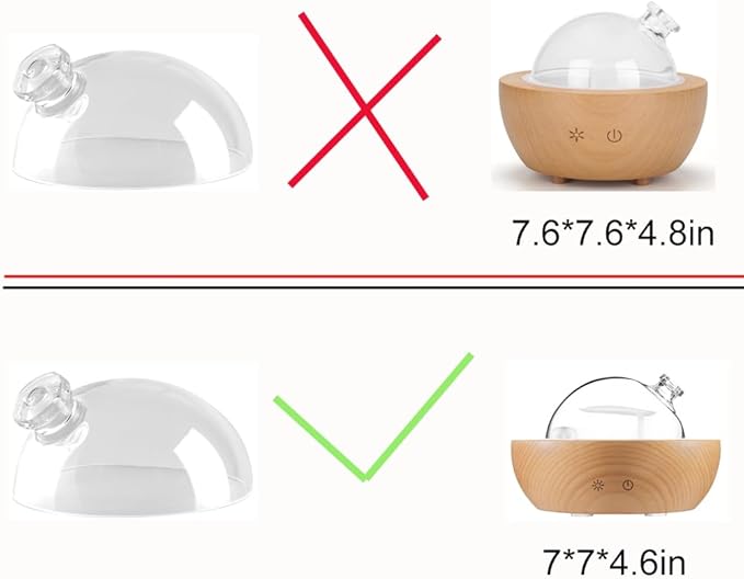 Essential Oil Diffuser 2025 Glass Dome（The Glass Size only Matches The Machine Shown in The Picture and Cannot Match Other Machines） - Bloomnest