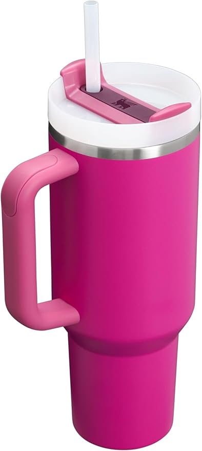 STANLEY Quencher H2.0 Tumbler with Handle and Straw 40 oz | Flowstate 3-Position Lid | Cup Holder Compatible for Travel | Insulated Stainless Steel Cup | BPA-Free | Fuchsia