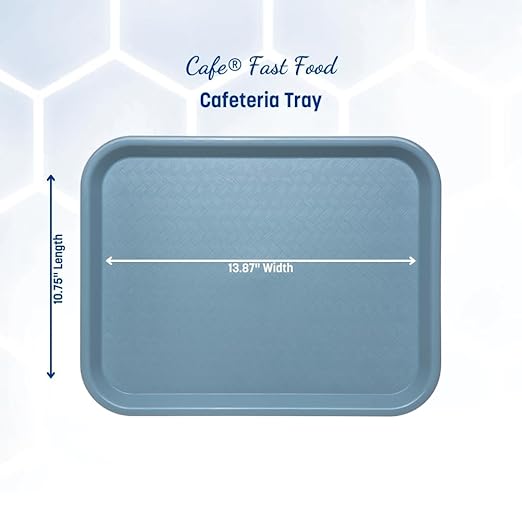 Carlisle FoodService Products CT101459 Café Standard Cafeteria / Fast Food Tray, 10" x 14", Slate Blue - Bloomnest