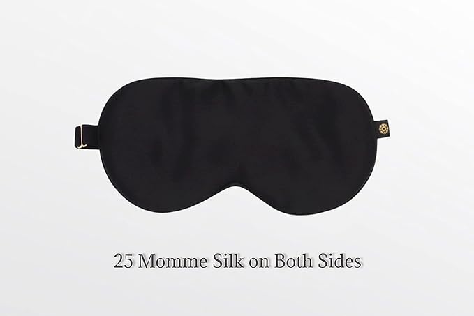 Premium 25 Momme Mulberry Silk Eye Mask for Sleeping (Midnight) - Bloomnest