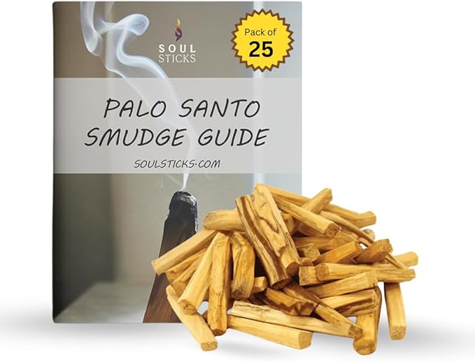Ancient VEDA Palo Santo Sticks Premium Grade from Peru | Sacred Wood for Smudging, Meditation, Cleansing & Yoga (25 Pack)