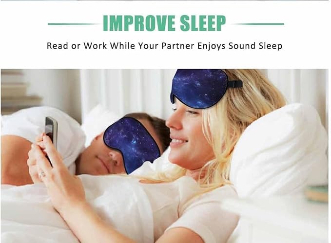 Galaxy Star Sleep Eye Mask Open Space Starry Sky Men Women Sleep Mask with Adjustable Strap Eye Cover Eye Shade for Travel, Nap,Meditation - Bloomnest